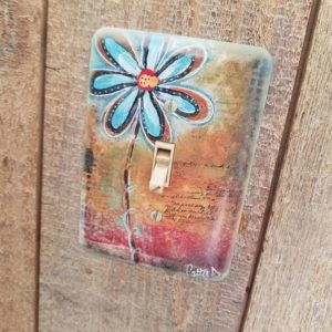 floral single light switch cover plate