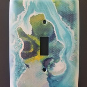 Blue River Abstract 2, single switch plate
