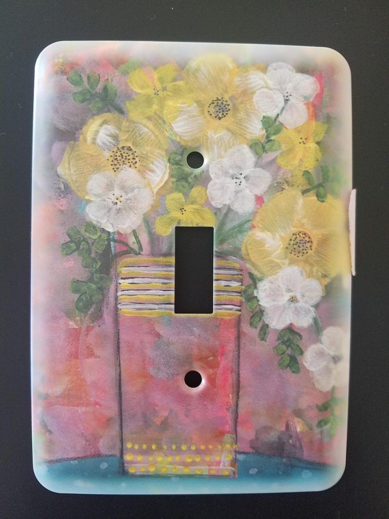 Floral Hope, single switch plate