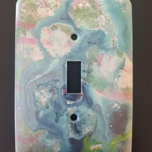 Soft Pink & Blue abstract switch cover