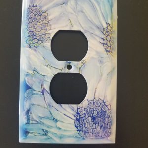 Floral Ice - gloss finish outlet cover