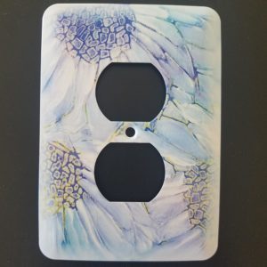 Floral ice - duplex outlet cover
