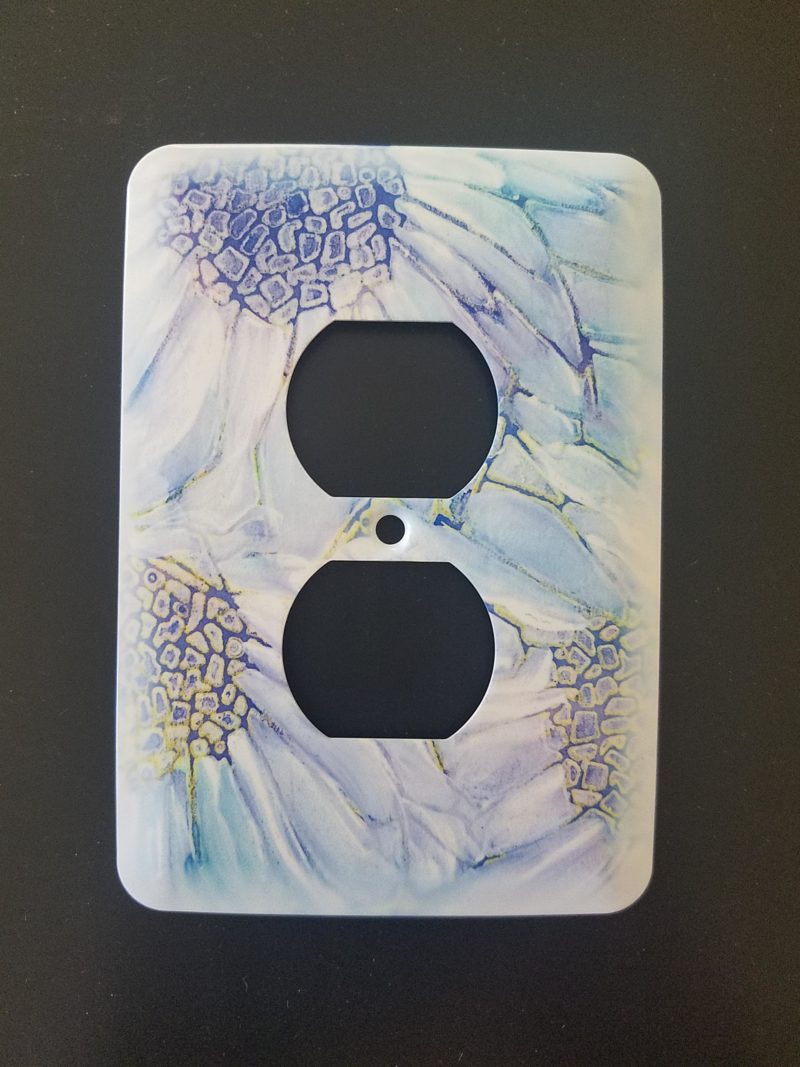 Floral ice - duplex outlet cover