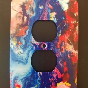 inky swirl - duplex outlet cover