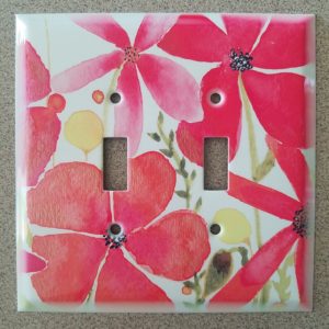 Floral Decorator double switch plate