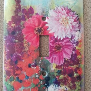 floral single switch plate cover