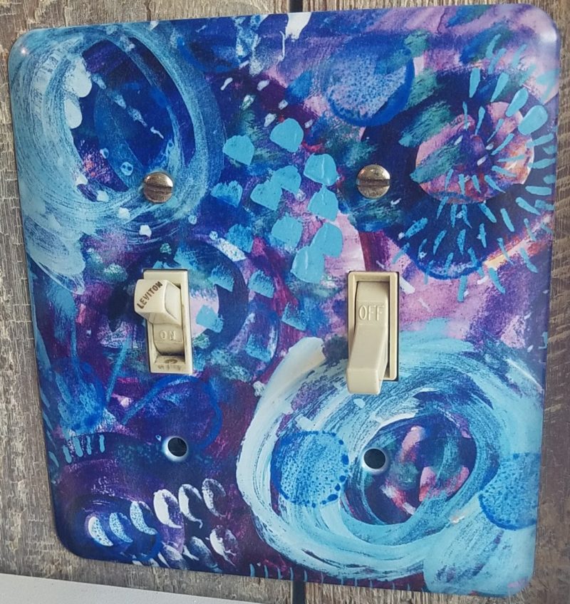 abstract double switch cover