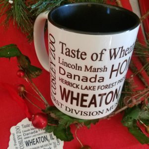 Wheaton IL mug & ornament set