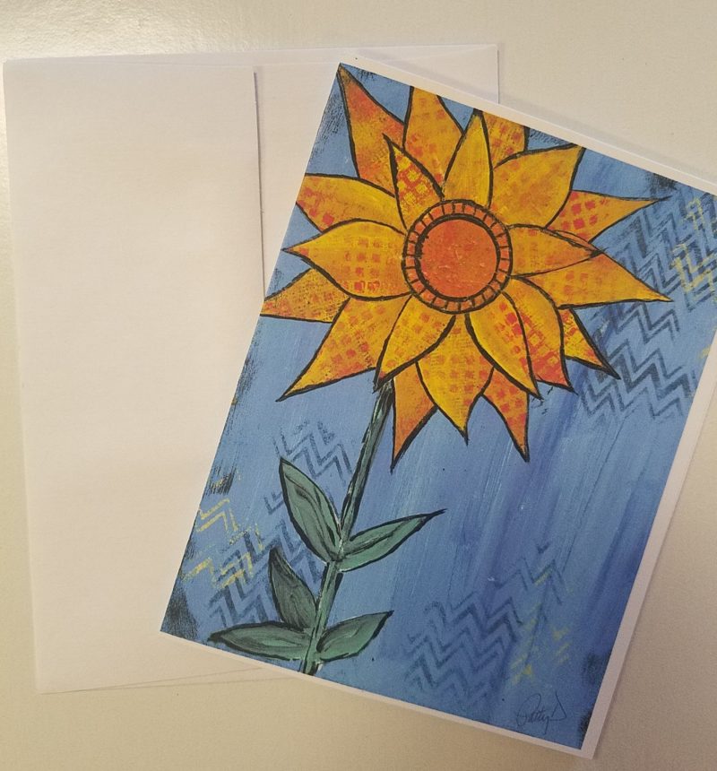 Symbolic Sunflower note card