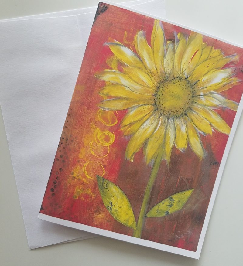 Symbolic Sunflower Note Card