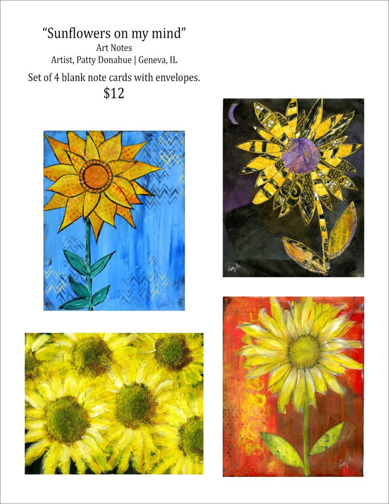 Sunflowers on my Mind - note card set