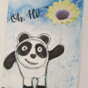 Oh Hi happy Panda note card blank inside from Studio Patty D
