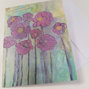 Planting Seeds floral note card blank inside from Studio Patty D