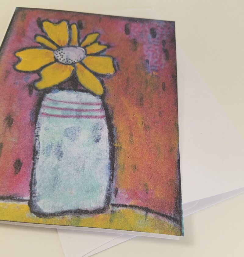 Tipsy but Cute floral note card blank inside from Studio Patty D