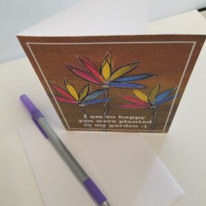 In my Garden - 4 1/4 x 5 1/2 inch Pride Note Card & Envelope, blank inside - Image 8