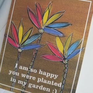 In my Garden - 4 1/4 x 5 1/2 inch Pride Note Card & Envelope, blank inside - Image 11