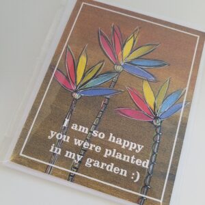 In my Garden - 4 1/4 x 5 1/2 inch Pride Note Card & Envelope, blank inside - Image 5