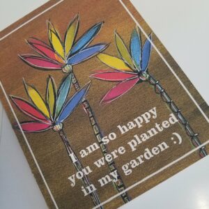 In my Garden - 4 1/4 x 5 1/2 inch Pride Note Card & Envelope, blank inside - Image 2