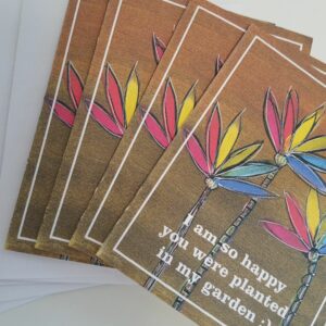 In my Garden - 4 1/4 x 5 1/2 inch Pride Note Card & Envelope, blank inside - Image 6