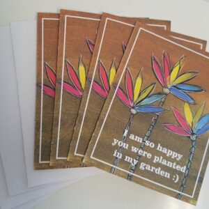 In my Garden - 4 1/4 x 5 1/2 inch Pride Note Card & Envelope, blank inside - Image 7