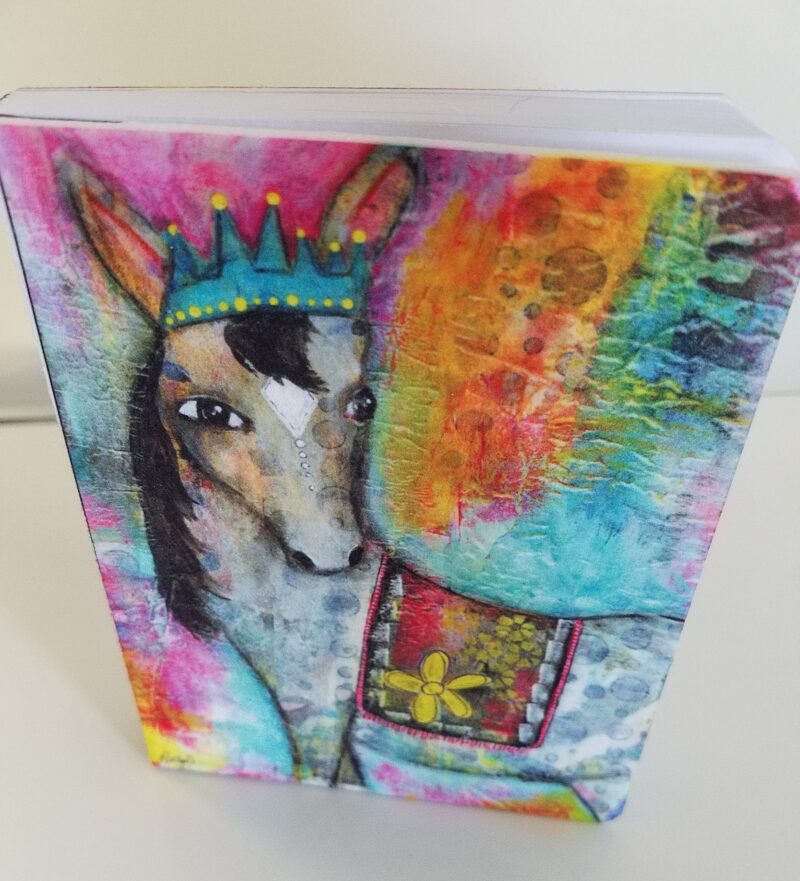 "Painted Pony" Crowned Critter Journal side view at Studio Patty D in Geneva Illinois