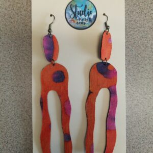 Orange & Purple lightweight statement earrings