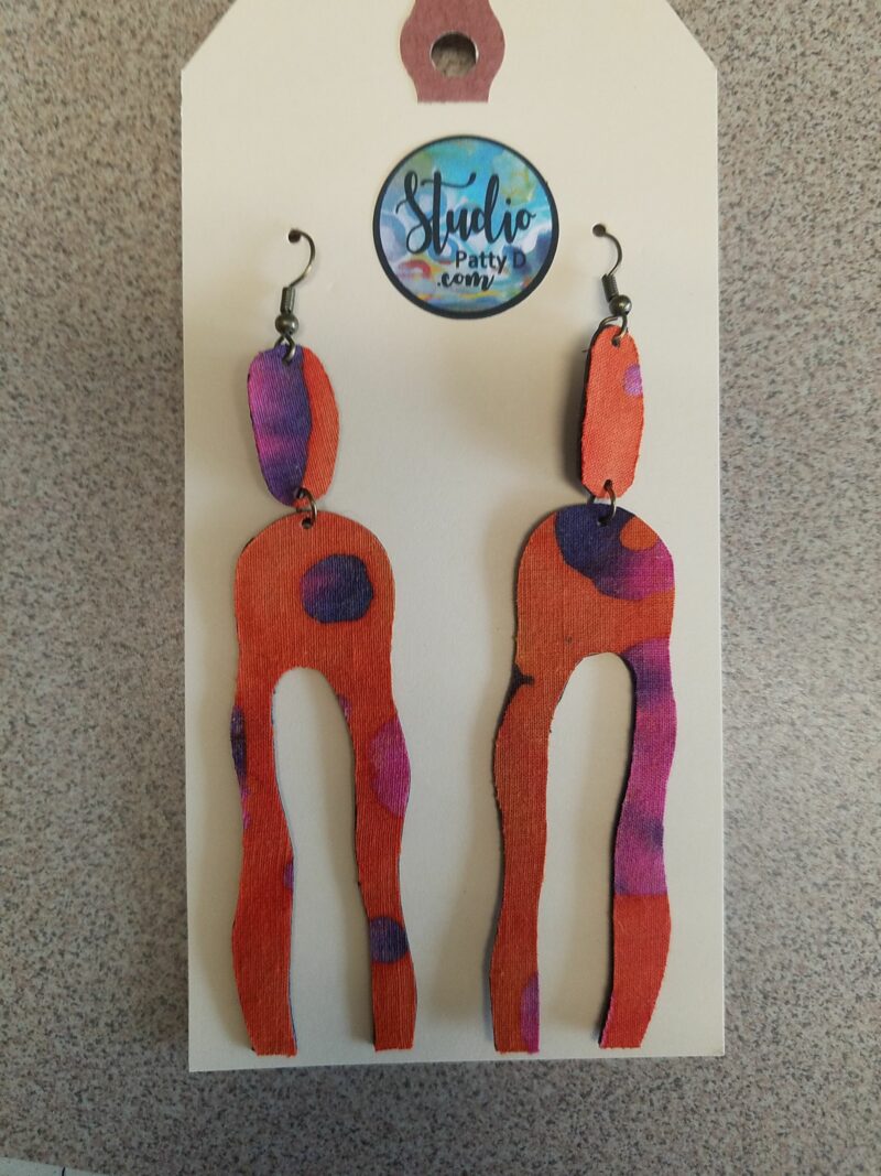 Orange & Purple lightweight statement earrings