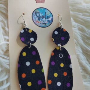 Earrings - Halloween Polka Dot