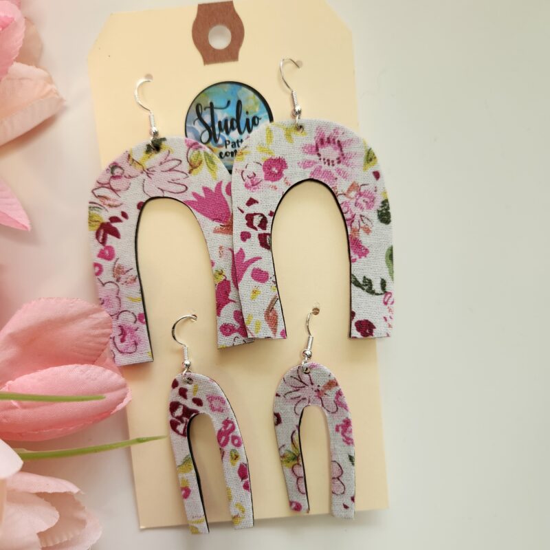 Mother-Daughter Spring Floral statement earrings from Studio Patty D in Geneva IL
