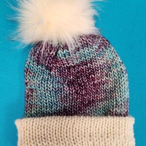 Child size hand knit hat from Studio Patty D
