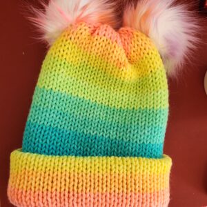 Hand knit hat from Studio Patty D
