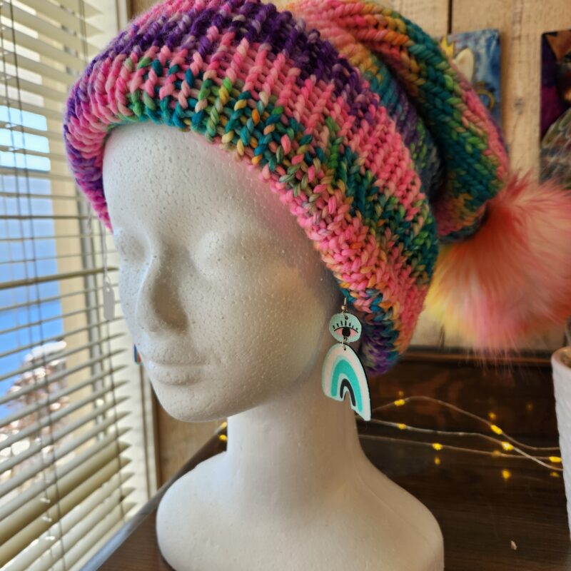 Hand knit hat from Studio Patty D