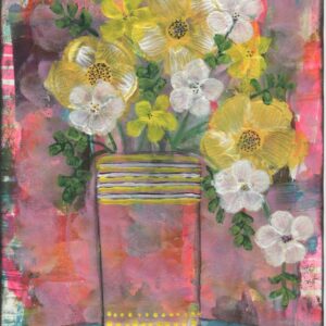 Floral Hope is an abstracted floral bouquet in pink, yellow and white! Sure to look great in any room of your house, condo or air B&B. If you love floral artwork, you'll love this 5x7 or 8x10 wall art print from Studio Patty D in Geneva, IL.