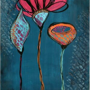 Friends is an abstracted pod trio and one of our best sellers! It's sure to look great in any room of your house, condo or air B&B. If you love pods & floral artwork, you'll love this 5x7 or 8x10 wall art print from Studio Patty D in Geneva, IL.