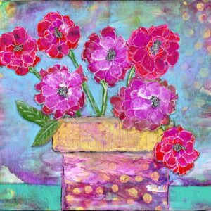 "Magenta Blues" is a vibrant floral that will definitely add a pop of color in any room of your house, condo or air B&B. If you abstract artwork, you'll love this 5x7 or 8x10 wall art print from Studio Patty D in Geneva, IL.