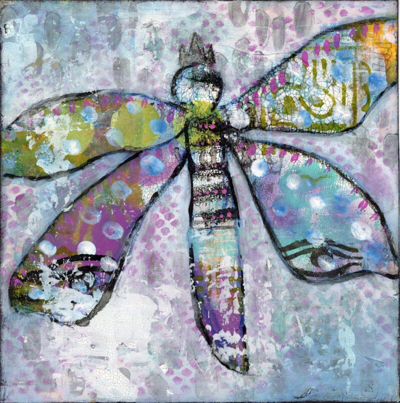 Colorful dragonfly artwork